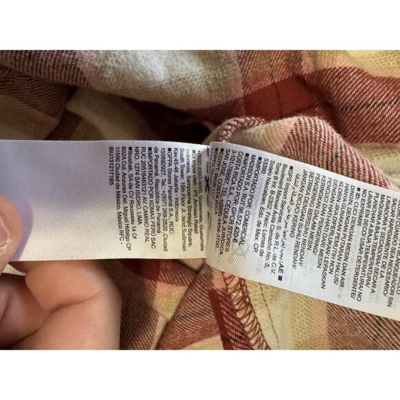 Old Navy The Boyfriend Shirt Size Medium Plaid Long Sleeve Button Down Cotton - Picture 11 of 13